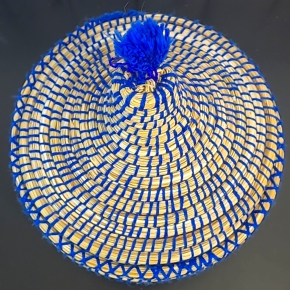 Authentic Handmade Woven Tweed Knit Mexico Mexican Tortilla Basket Holder 10" - Picture 5 of 11